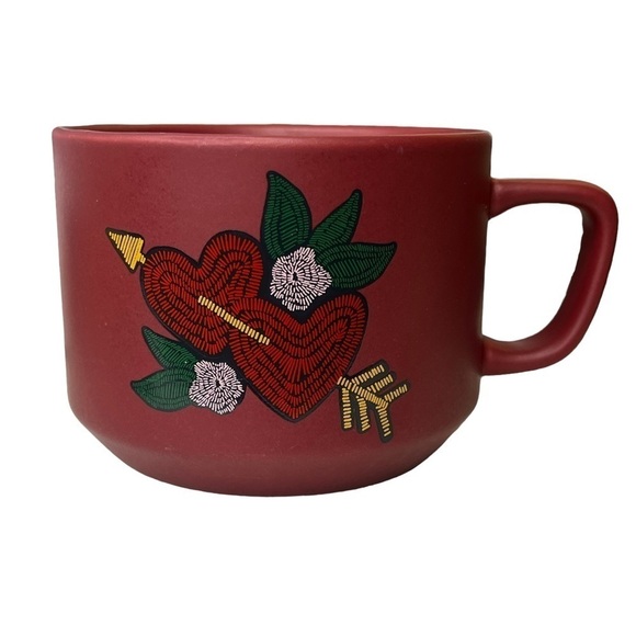 Starbucks 2018 Matte Ceramic Heart Arrow Mug Valentines Day Sagittarius - Picture 1 of 5